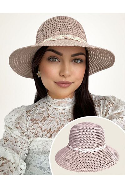 Confortino Sun hat with medium round brim and drawstring in 2 colors - ONE SIZE, ADJUSTABLE