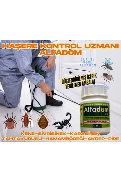 Kulsan İlaç Alfadom 10SC Sivrisinek-Kene-Bit-Pire-Akrep-Hamamböceği (YENİLENMİŞ ÜRÜN)