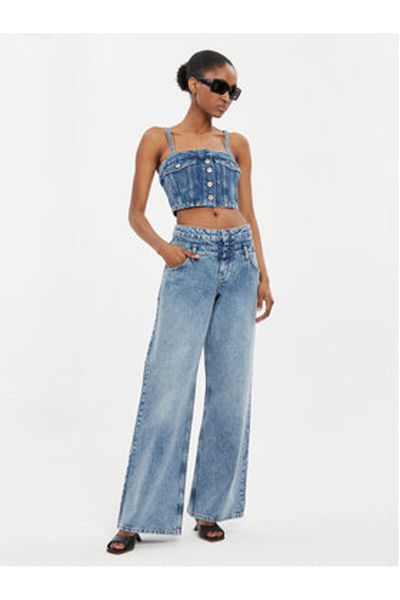KARL LAGERFELD JEANS Top pentru femei 241J1600 albastru