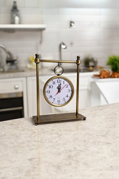 UCR HOME Kule Saat Masa Üstü Dekoratif Quartz Eskitme Hediyelik Saat