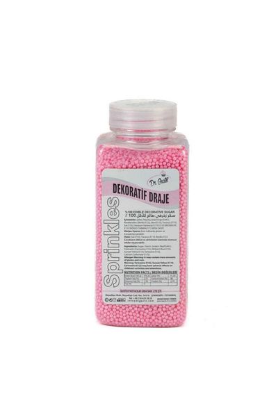 Dr. Gusto 2 mm Pink Edible Beads Candy 250 g – Mini Cake & Dessert Decor