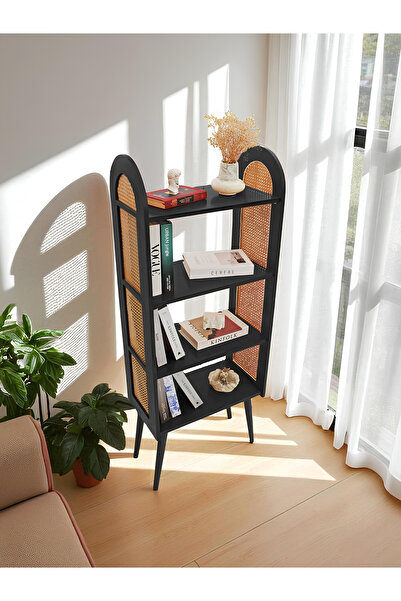 Zeus Dizayn Aura Masif Hazeranlı Kitaplık ve Açık Raf