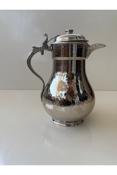 Erişim Bakırhanem Sebe Home bakır kapaklı sürahi gümüş renk