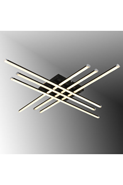 TT AYDINLATMA TT070-SY-3RENKIŞIK TT Aydınlatma 3 RENK IŞIK LEDLİ 6 lı Çubuk Model Mat Siyah Led Avize