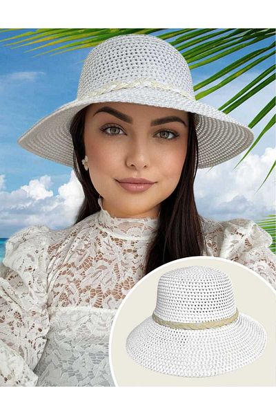 Confortino Sun hat with medium round brim and drawstring in 2 colors - ONE SIZE, ADJUSTABLE