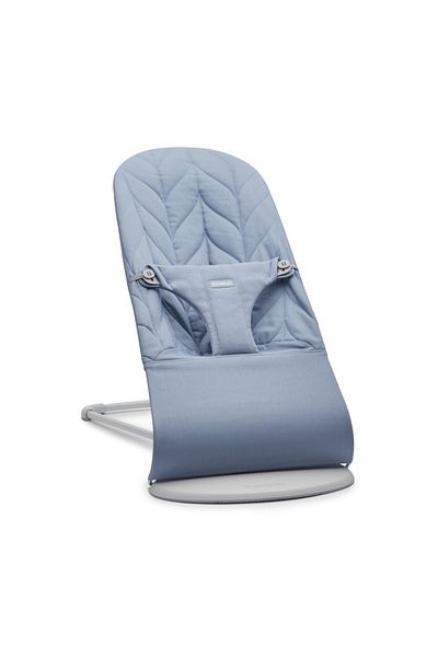 BabyBjörn Babybjorn - Bliss Quilted Fabric Rocker with Delicate Petal Look, Blue