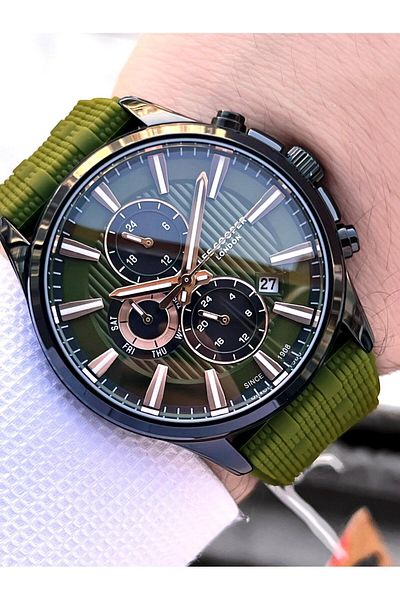Lee Cooper Silicone Cord Inner Functions Active 5 Atm Water Resistant Men's Wrist Watch Elc.08183.675