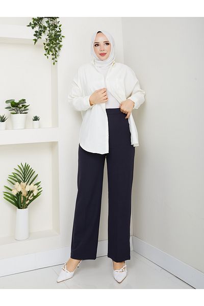 Moda İncir ELASTIC WAIST WIDE LEGS PANTS