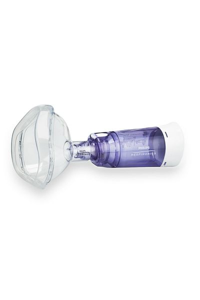 Philips Respironics Optichamber Diamond inhalation chamber, Philips Respironics, mask 5 years - adults