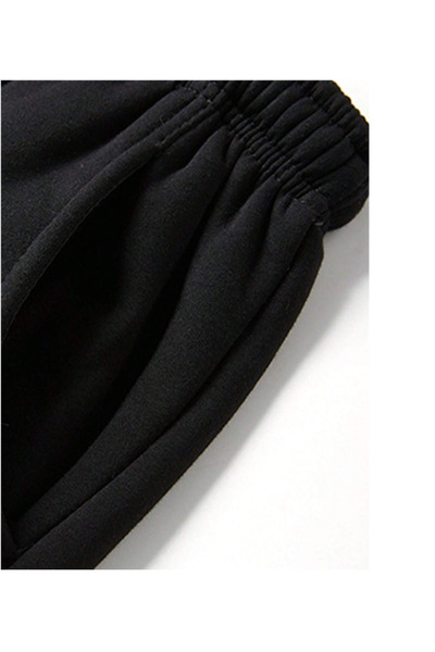 LACKH Pre-Painted Black Women's Wide-Leg Sweatpants Flexible Comfortable Loose Fit