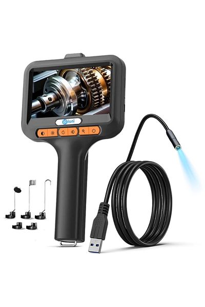 iUni Vc43-av Industrial Automotive Inspection Camera, 4.3" Ips Screen, Cable, 2m, 8 Leds, 8mm, Ip67