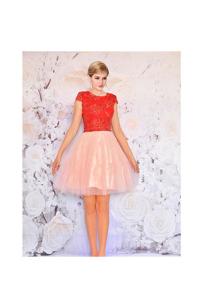 OEM Kara dress with red embroidery