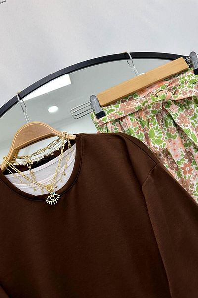 VOLT CLOTHİNG Γυναικεία φούστα με φλοράλ σχέδιο διπλό σετ