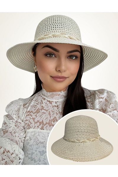Confortino Sun hat with medium round brim and drawstring in 2 colors - ONE SIZE, ADJUSTABLE