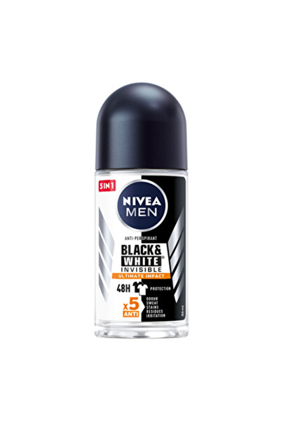 Nivea Men Deodorant roll-on Nivea Men Black & White Invisible Ultimate Impact, masculin, 50 ml