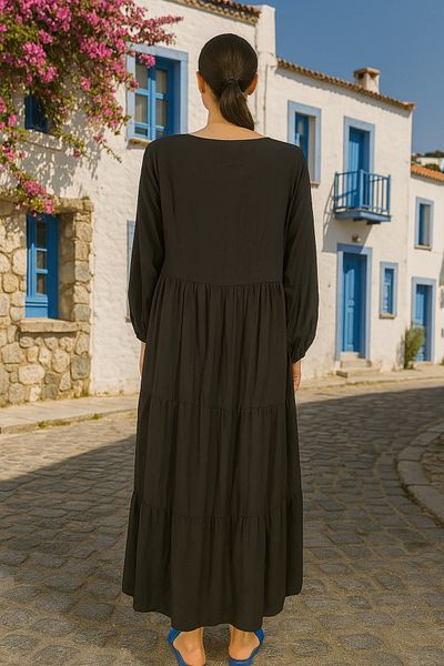 LaraLisa Collection Women's Summer Long Black Dress