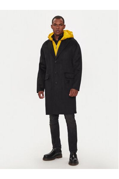 Richmond X Mens Wool Coat UMA24089CP Black