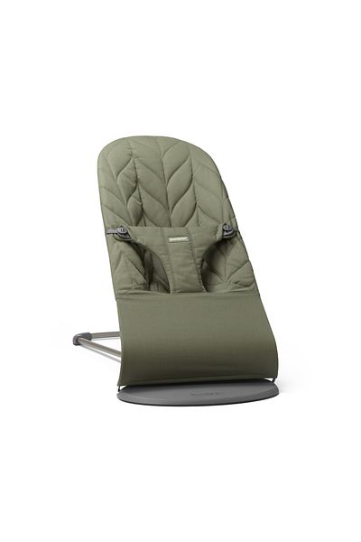 BabyBjörn BabyBjorn Bliss Dark Green rocking chair with delicate petal look, quilted fabric