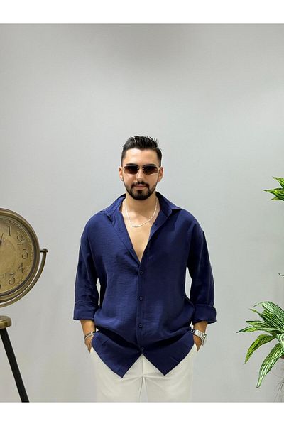JACK CAPRİO Мъжка обикновена риза с обикновен модел, не изпотяваща се модална материя, за нов сезон