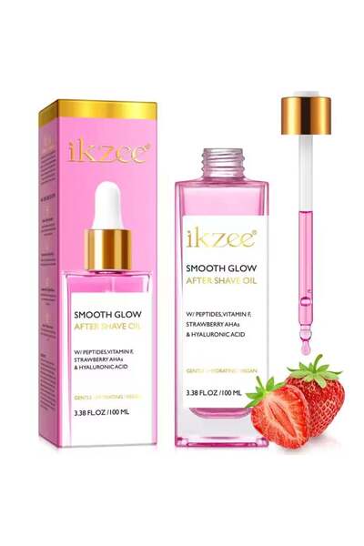 NOVA KISS Ulei după epilare cu peptide, AHA cu aromă de căpșuni și acid hialu...