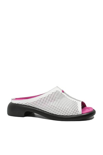 Dogati Women's Clogs Dogati White Perforated Leather