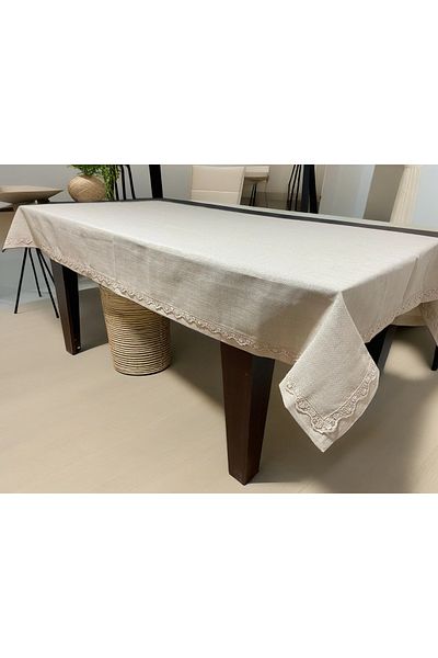 Sfr Home by FİSKOS Azra linen fabric dining table cover 160x220 cm