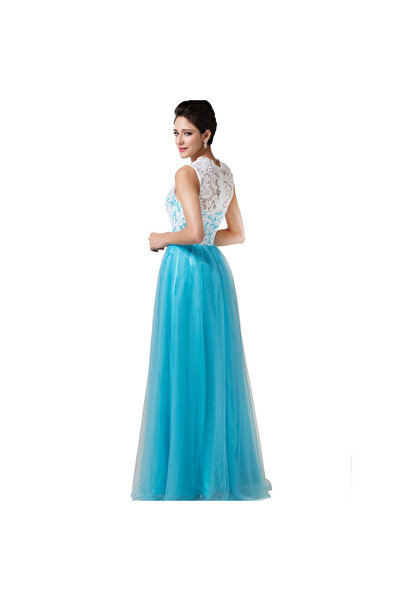 OEM Rochie Belle din organza bleumarin