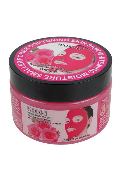 wokali Red mask for pigmentation spots with Rose Extract and Minerals, Pore-shrinking effect, Wokali, 300 g
