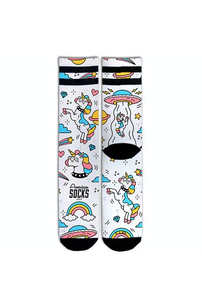 American Socks Coolmax Twinkle Unicorn Mid-Length Socks