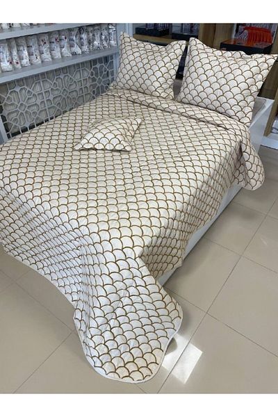 Sudemhome Luxury Bedspread Set with Chenille Embroidery - 250X250 cm |   4 Pieces