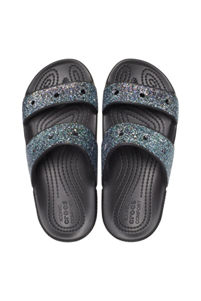 Crocs Sandale Classic Glitter Sandal Kids - Black/Multi