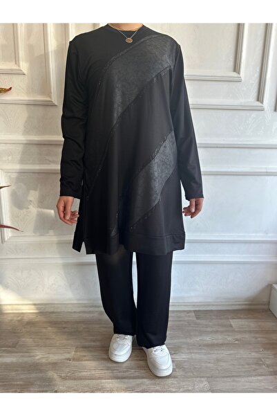 Butik Hülya Deri detaylı taşlı takım