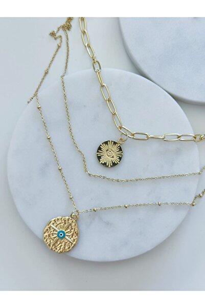 CHARMLUCKY 3LÜ GÖZ KOLYE KOMBİNİ