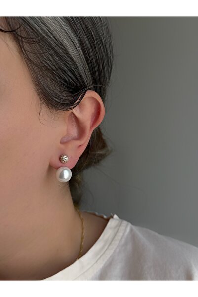 Owentis Steel Stone Pearl Design Style Agouro Earrings -No Tarnishing-