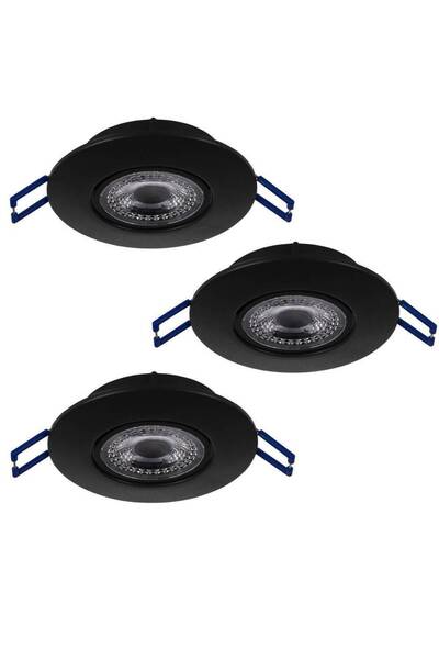 Eglo 75764 "ZUJAR" 9 Cm Çapında Plastik Siyah Sıva Altı Gömme Spot