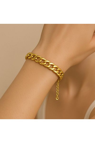 BY YASİN TOPÇU Thick Steel Chain Bracelet