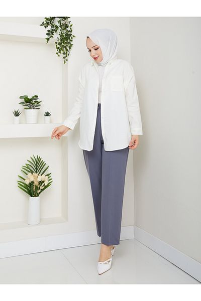 Moda İncir Plus Size Pants with Pockets