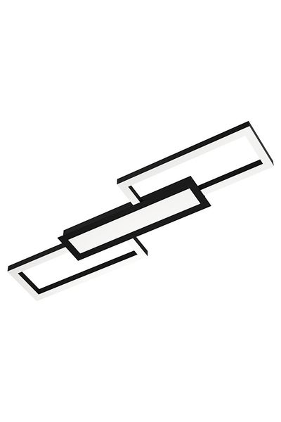Eglo 99792 "Monirote" 78 cm Long Steel, Aluminum Black Ceiling Light
