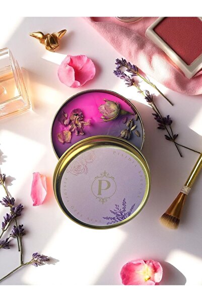 Pisidesa Çift Kokulu Doğal Soya Mum – Gül & Lavanta Aromaterapi, Özel Hediye ...