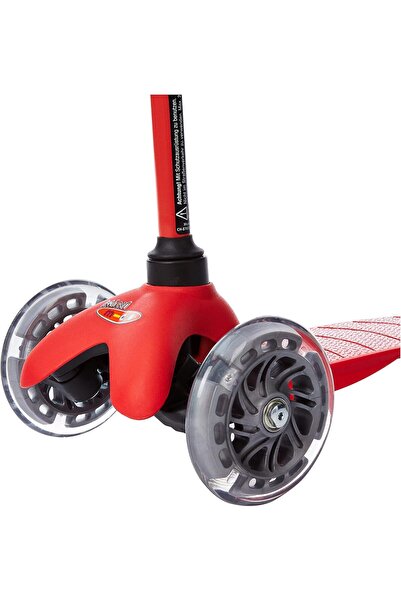 Micro Scooters - Mini Micro Sporty Red with Red T-Bar | Swiss Designed | Kids Scooter with LED Wheel