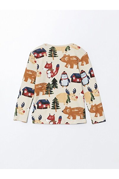 LC Waikiki Bisiklet Yaka Baskılı Erkek Bebek Pijama Takımı