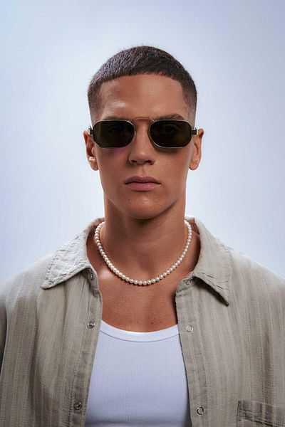 Bilge Karga Only Gold Green Men's Sunglasses