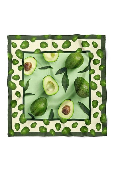 nehir eşarp Avocado Pattern Scarf Bandana 50X50 cm