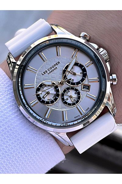 Lee Cooper Silicone Cord Inner Functions Active 5 Atm Water Resistant Men's Wristwatch Elc.08170.333