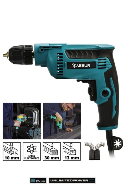 ASSUR 580W Metal Şanzıman 10 mm Elektrikli Vidalama Matkap