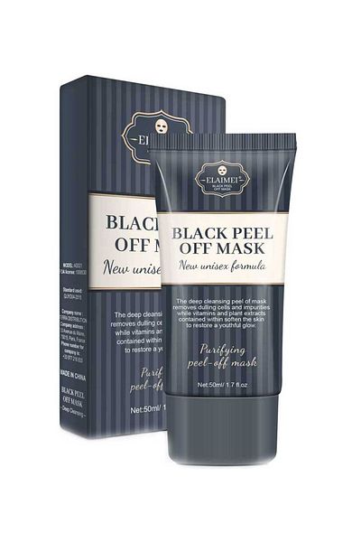 ELAIMEI Black Mask with Activated Charcoal, Rosemary and Marigold, Cleansing and Detoxifying the Skin, 50 ml
