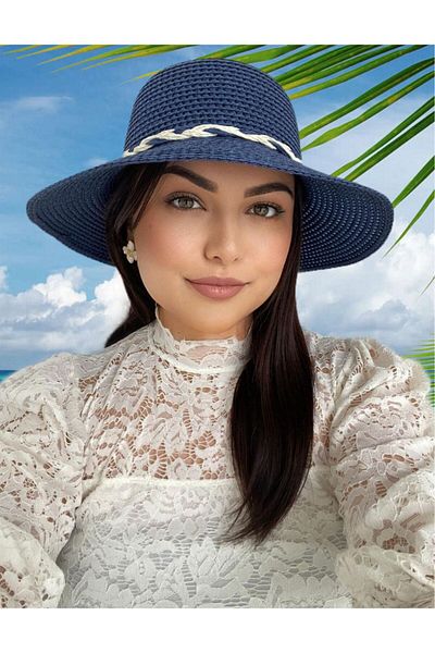 Confortino Sun hat with medium round brim and drawstring in 2 colors - ONE SIZE, ADJUSTABLE