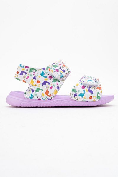 CCWAY AYAKKABI Children's Sandals Double Velcro Lila