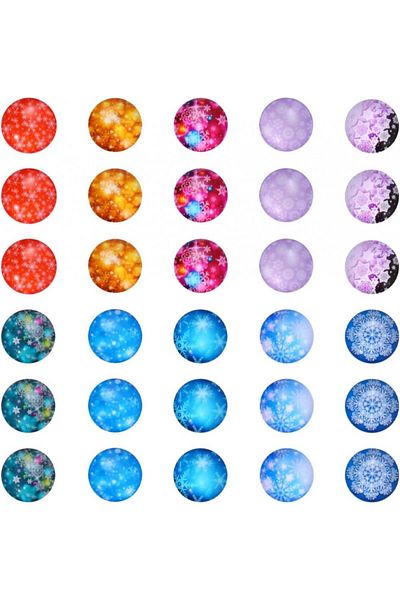 Exceart Set of 100 Exceart decoration flakes, multicolor, glass, 1 x 1 cm