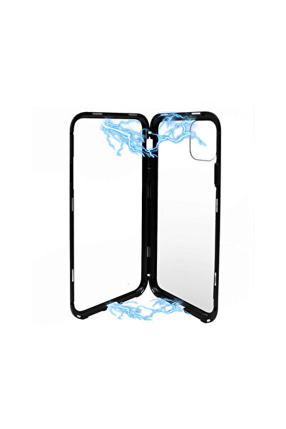 Meleovo Kryt iPhone 11 Pro Meleovo Magnetický Zadní Skleněný Černý